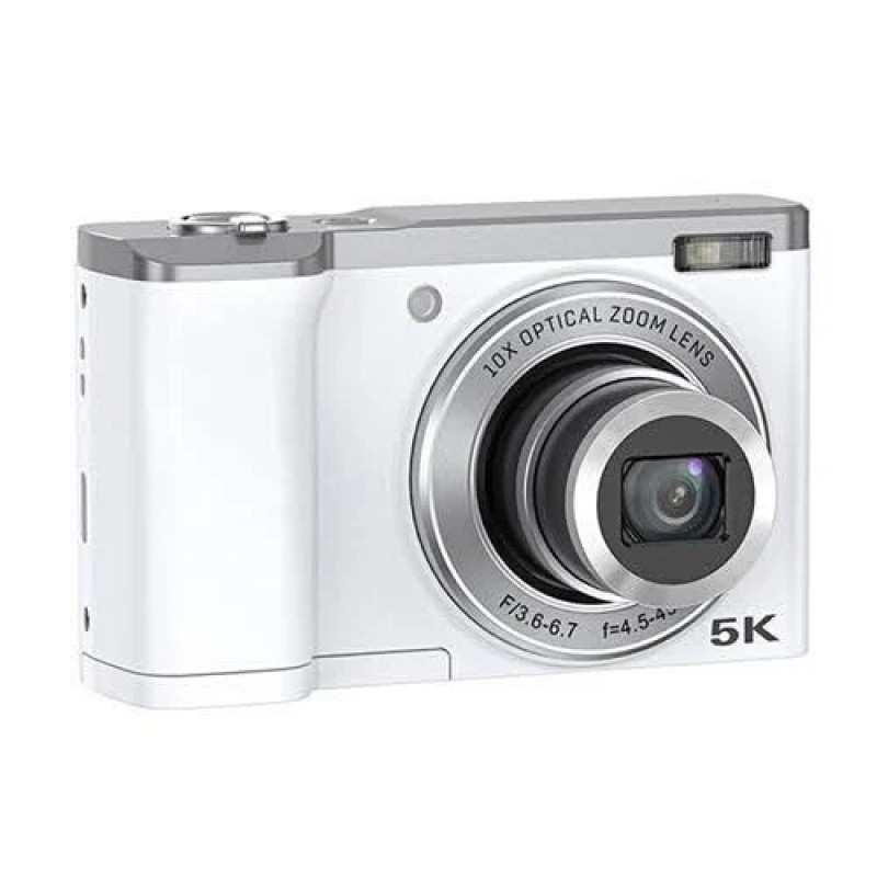 Appareil Photo Numérique 5k 30fps Zoom Optique 5x Anti-tremblement Blanc Yonis