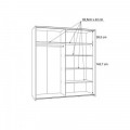 Armoire 2 portes coulissantes 5 tablettes - vue 5