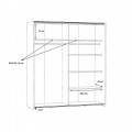 Armoire 2 portes coulissantes 5 tablettes - vue 6