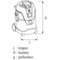 Aspirateur eau et poussière DCP 25-S Sidamo - vue 5