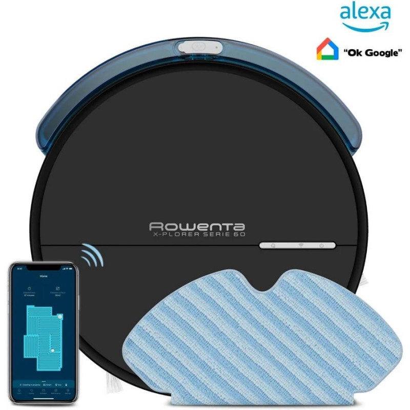 Aspirateur robot Rowenta X-plorer serie 60 animal kit RR7455WH reconditionné