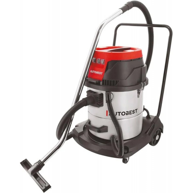 AUTOBEST Aspirateur eau et poussières 60 litres 3000W 3 niveaux de puissance d'aspiration