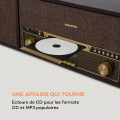 Belle Epoque 1912 platine vinyle rétro CD BT USB DAB+/FM marron - vue 5