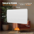 Bestherm Radiateur électrique Fixe À Inertie Sèche Céramique 1500w Aria Horizontal Blanc - vue 5
