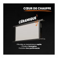 Bestherm Radiateur électrique Fixe À Inertie Sèche Céramique 1500w Aria Horizontal Blanc - vue 6