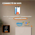 Bestherm Radiateur électrique Fixe connecté Wifi À Inertie Sèche Céramique Nessa Connect Horizontal Blanc - vue 5