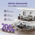 Aspirateur Balai sans Fil Ultenic UW20 –600 W puissant – 60 min/ 80 kPa – Batterie amovible – Tube pliable –Auto-portant - GreenEye - vue 5