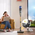 PROSCENIC Aspirateur balai sans fil PO15 - aspirateur puisstant 75Kpa/160AW -70 Min -650W -Debout autonome -Léger-Greeneye - vue 2