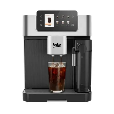 Machine à café avec broyeur - BEKO - CEG7348X - 1350 W - 250g de grains - Noir / Silver