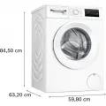 Lave-linge hublot BOSCH WAN2827UFR SER4 - 8 kg - Induction - L60cm - 1400 trs/min - Classe A - Vapeur - Blanc - vue 2