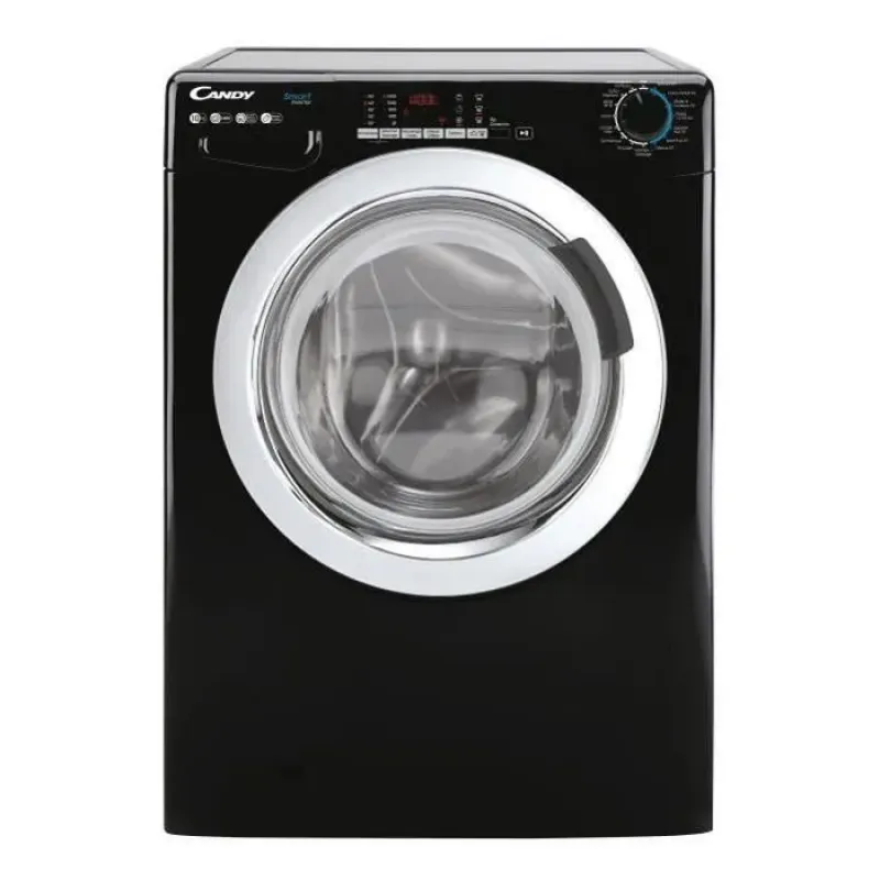 Lave-linge hublot CANDY CSS1410TWMCBE/FR - 10 kg - Induction - Vapeur - 1400 trs/min - Classe A - Programmes rapides - Noir