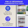Réfrigérateur congélateur bas CONTINENTAL EDISON - 251L -Total No Frost(Sans givre) - Noir - L 54 cm x H 180 cm - vue 7