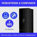 Réfrigérateur congélateur bas CONTINENTAL EDISON - 251L -Total No Frost(Sans givre) - Noir - L 54 cm x H 180 cm - vue 8