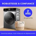 Lave-linge hublot - CONTINENTAL EDISON - CELL1012DDS1 - 10kg - MOTEUR INDUCTION DIRECTE SANS COURROIE -60 cm - 1200 trs/min - Silver - vue 2