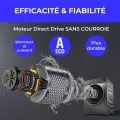 Lave-linge hublot - CONTINENTAL EDISON - CELL1012DDS1 - 10kg - MOTEUR INDUCTION DIRECTE SANS COURROIE -60 cm - 1200 trs/min - Silver - vue 4
