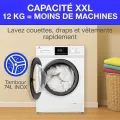 Lave-linge hublot - CONTINENTAL EDISON - CELL12140IWP - 12kg - Induction - 60 cm - 1400 trs/min - Blanc - vue 3