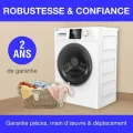 Lave-linge hublot - CONTINENTAL EDISON - CELL12140IWP - 12kg - Induction - 60 cm - 1400 trs/min - Blanc - vue 8