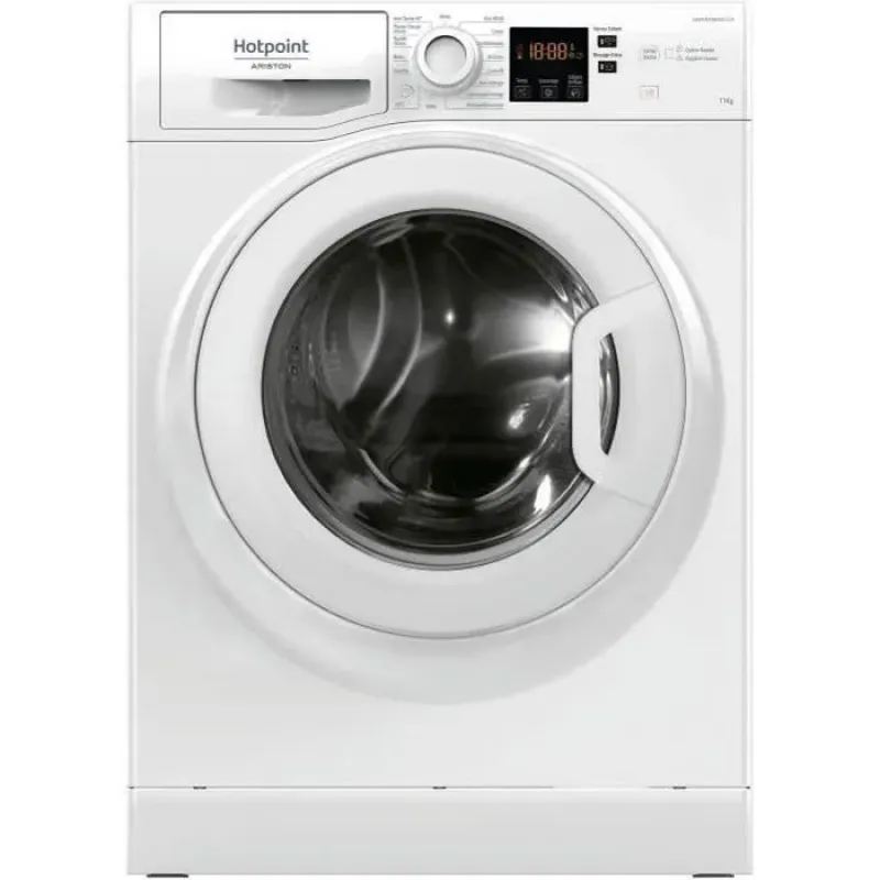 Lave-linge hublot HOTPOINT NS11469FWKFR -  11 kg - Induction - L60cm - 1400 trs/min - Classe A - Blanc