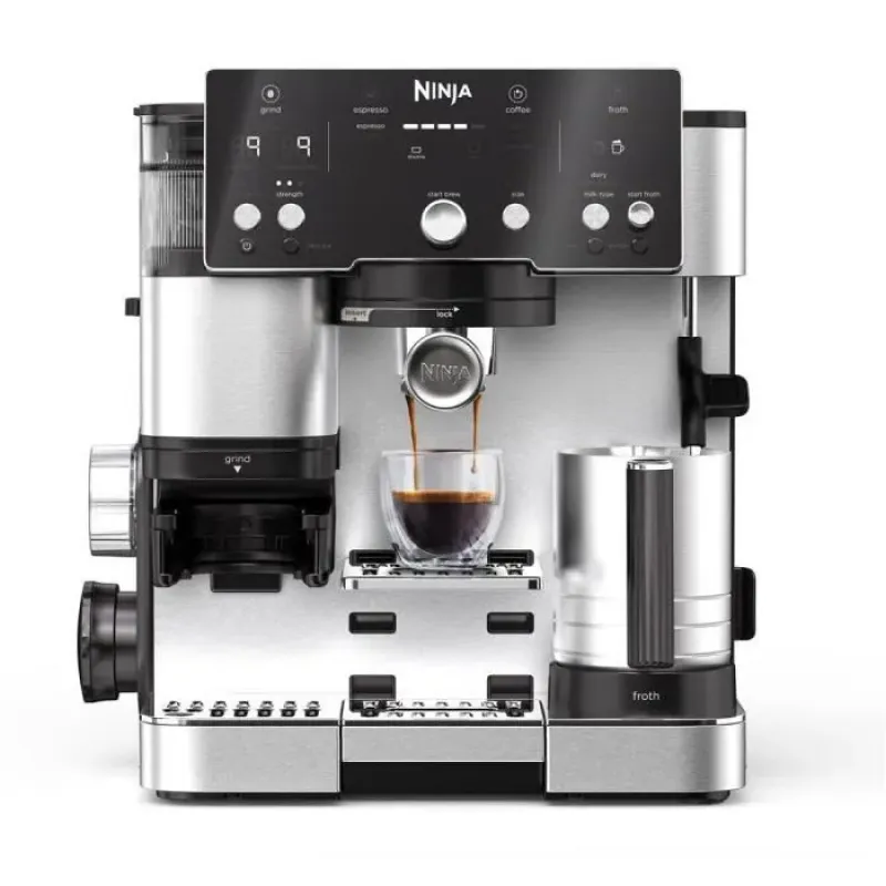 Machine à café 2-en-1 - NINJA LUXE™ - Café Essential Series - ES501EU - 1650 W - 9/11 bars - 250 gr - Noir / Inox