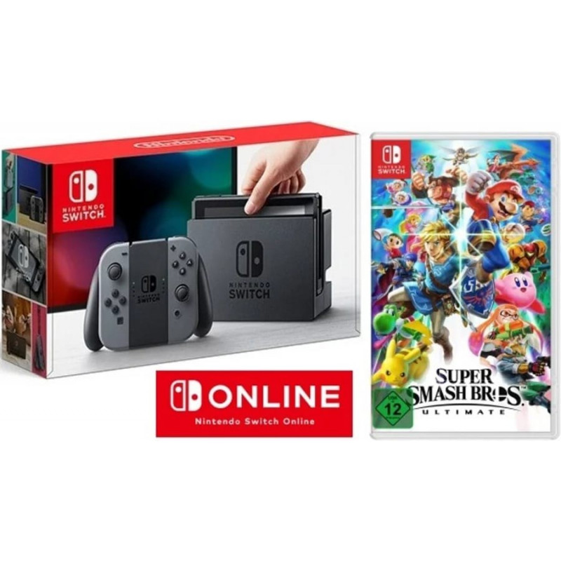 Console Nintendo Switch Edition super Smash Bros Ultimate avec paire de joycons + code de téléchargement super Smash Bros Ultimate