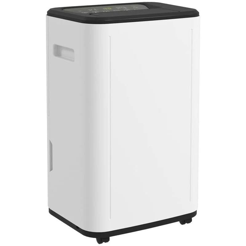 HOMCOM Déshumidificateur électrique Réservoir d'eau de 6 litres 20L/jour Déshumidificateur d'air silencieux avec 3 modes 2 vitesses Affichage LED