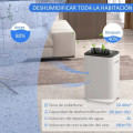 HOMCOM Déshumidificateur électrique Réservoir d'eau de 6 litres 20L/jour Déshumidificateur d'air silencieux avec 3 modes 2 vitesses Affichage LED - vue 5