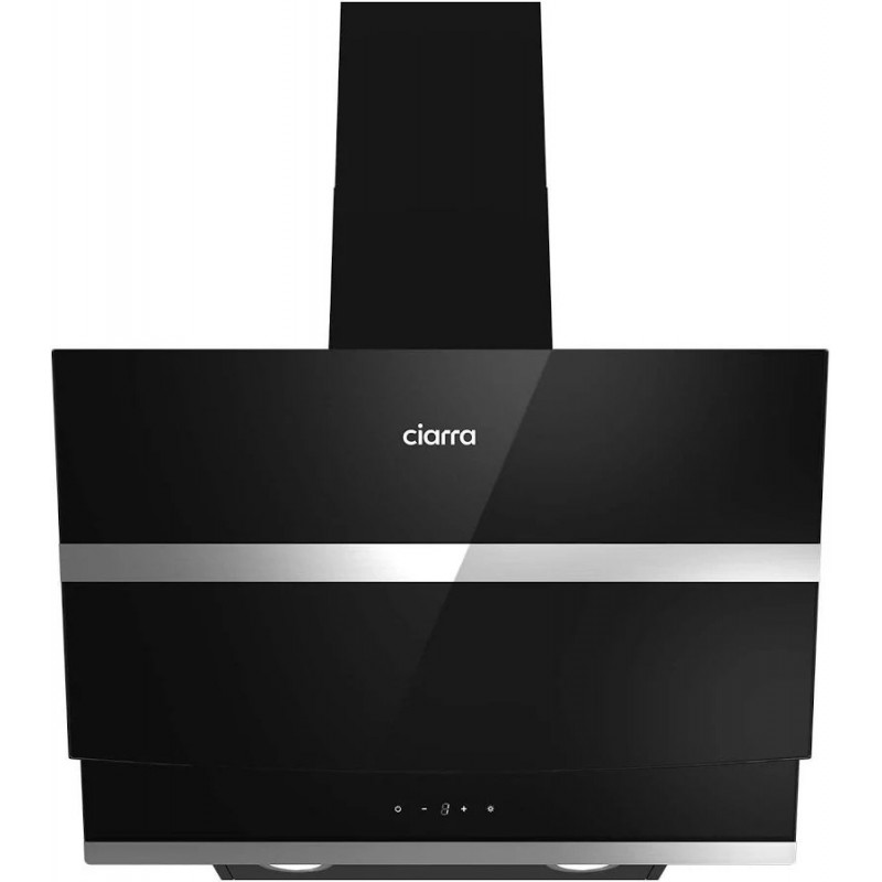 Hotte Murale Inclinée 60cm 4 Vitesses App+wifi Ciarra 736nbk60