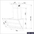 Hotte Murale Inclinée 60cm 4 Vitesses App+wifi Ciarra 736nbk60 - vue 7