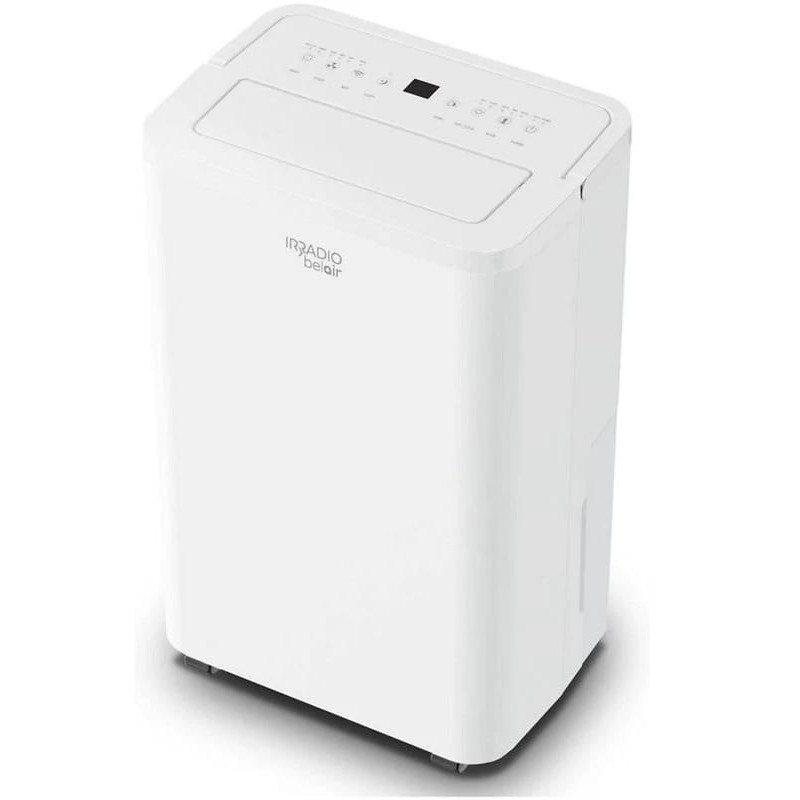 Irradio Déshumidificateur portable avec télécommande, mode séchage et fonction dégivrage automatique, Déshumidificateur, Blanc