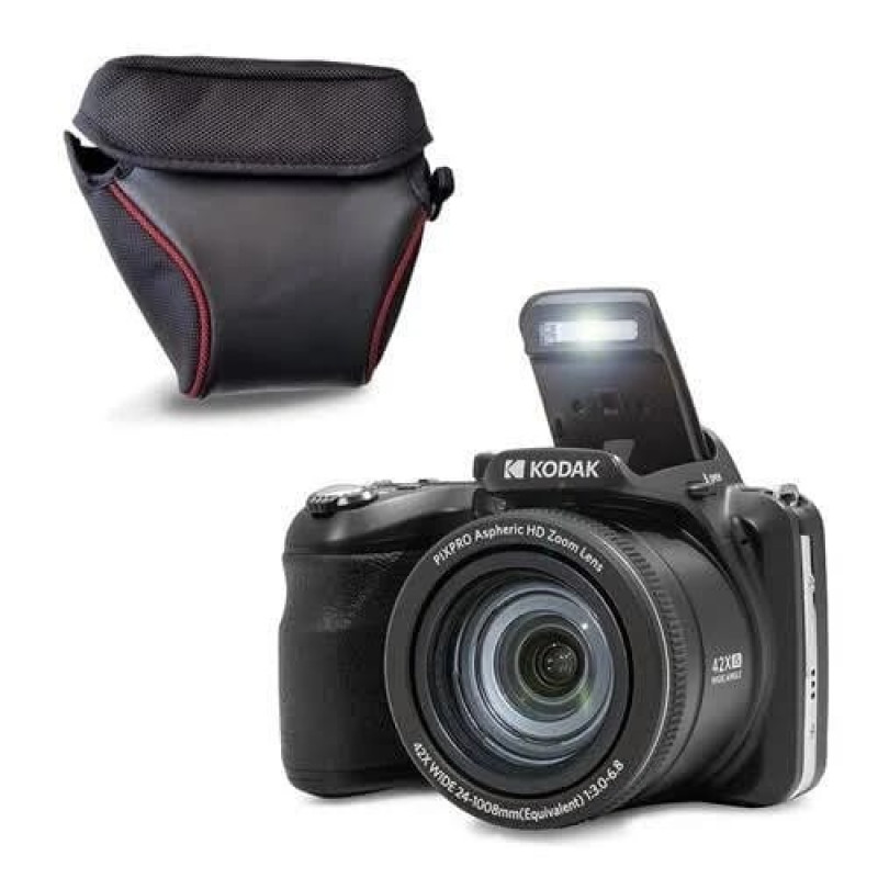 Kodak Pixpro Az425 Appareil Photo Bridge 20 Mp Avec Zoom Optique 42x + Étui de Protection – Vidéo Full Hd 1080p