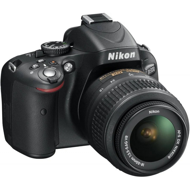 Nikon D5100 - Appareil photo numérique - Reflex - 16.2 MP - APS-C - 1080p - 3x zoom optique objectif AF-S VR DX 18-55 mm