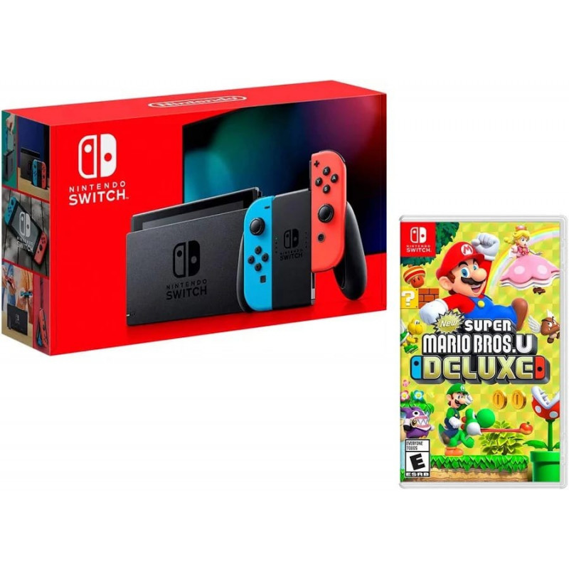 Nintendo Switch & Super Mario Bros U Deluxe Console de jeux portables 15,8 cm 32 Go Écran tactile Wifi
