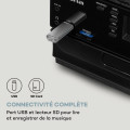 Oakland DAB Plus Chaîne stéréo rétro DAB+/FM Fonction BT Vinyle CD Cassette haut-parleurs - vue 4