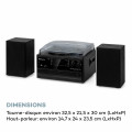 Oakland DAB Plus Chaîne stéréo rétro DAB+/FM Fonction BT Vinyle CD Cassette haut-parleurs - vue 8