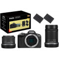 Pack Appareil photo hybride Canon EOS R50 Noir + RF-S 18-45mm f/4.5-6.3 IS STM + RF-S 55-210mm f/5-7.1 IS STM + - vue 2