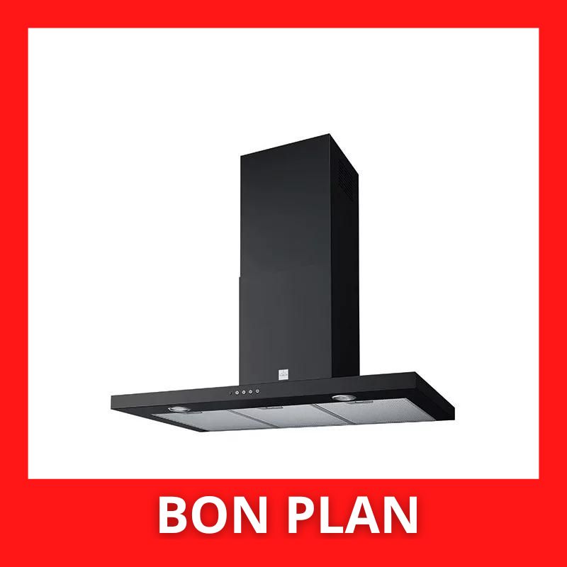 Hotte décorative ROBLIN 6510639 IKOS 900 NOIR
