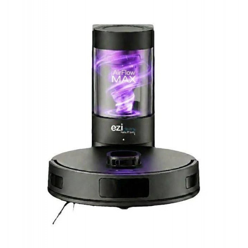 Robot aspirateur laveur EZICLEAN AirFlow MAX LIDAR connecté avec base de vidage
