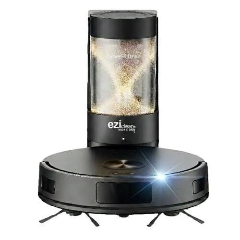 Robot aspirateur laveur Gyrosmart connecté avec base de vidage Eziclean Cyberflow Ultra