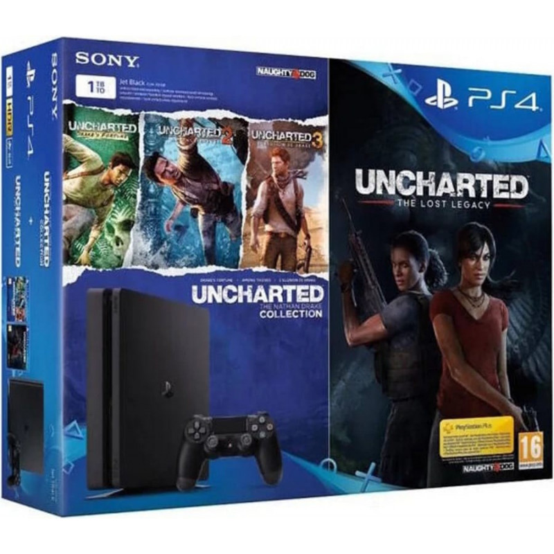 Sony Pack PS4 1 To + Uncharted The Lost Legacy + Uncharted Collection