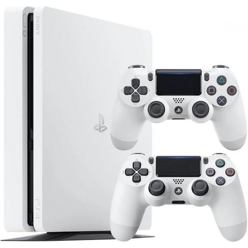 Sony PS4 500 Go Chassis D White Slim + 2nd DualShock White