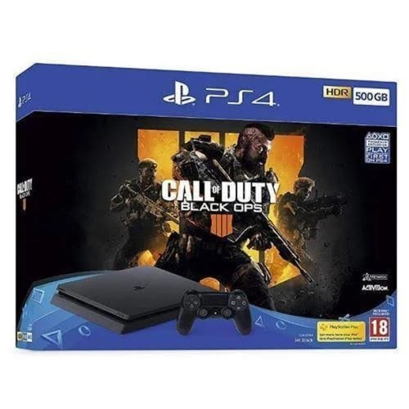 Sony PS4 Slim 1 To F Black + Call Of Duty Black Ops 4