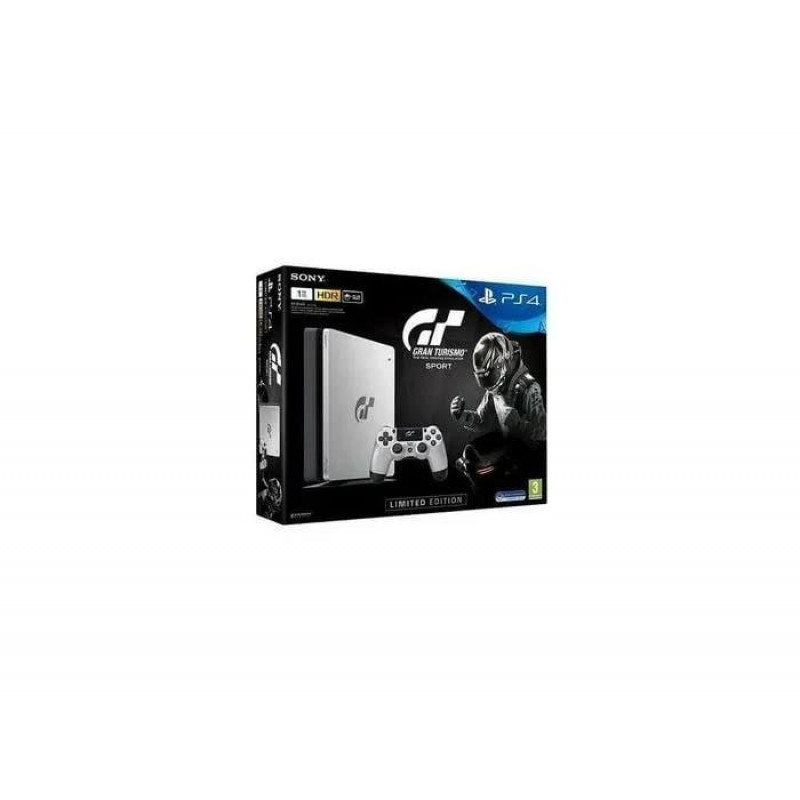 Sony PS4 Slim 1To E Silver Edition Limitée + Gran Turismo Sport Std+ + Qui es-tu ?