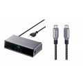 Station d’accueil Anker Prime (14-en-1, triple affichage, DisplayLink) + Anker Prime USB-C auf USB-C Kabel (240W, Upcycled-Flechtdesign, 3 ft) - vue 1