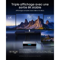 Station d’accueil Anker Prime (14-en-1, triple affichage, DisplayLink) + Anker Prime USB-C auf USB-C Kabel (240W, Upcycled-Flechtdesign, 3 ft) - vue 4
