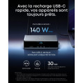 Station d’accueil Anker Prime (14-en-1, triple affichage, DisplayLink) + Anker Prime USB-C auf USB-C Kabel (240W, Upcycled-Flechtdesign, 3 ft) - vue 5