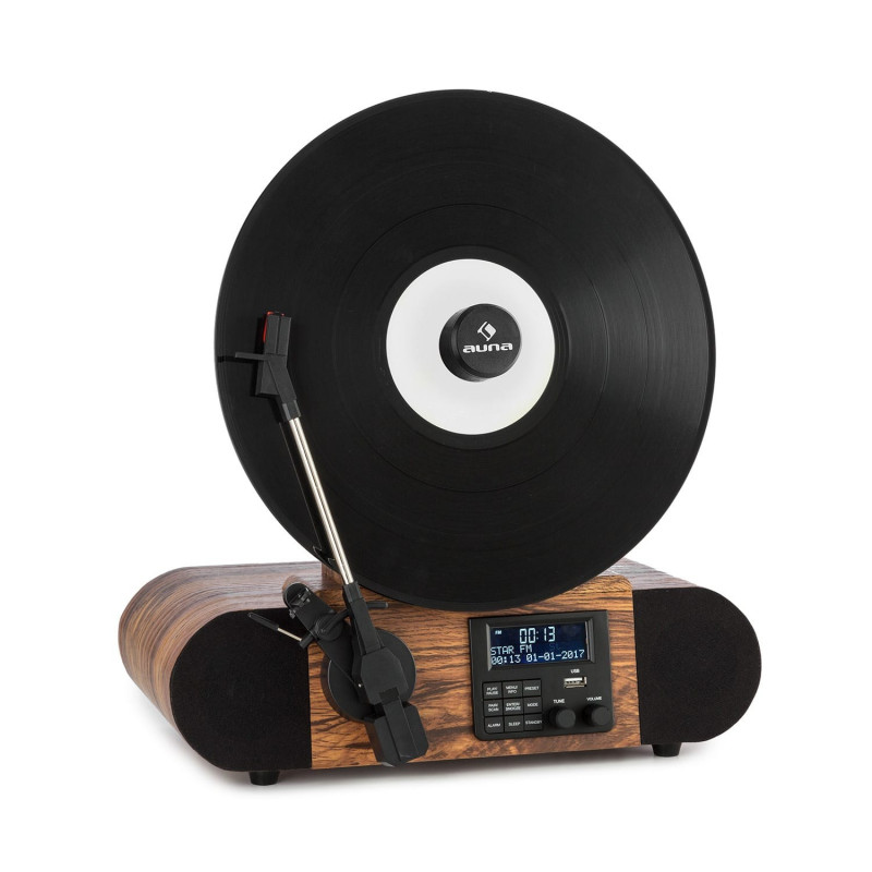 Verticalo SE platine vinyle rétro DAB+ tuner FM USB BT AUX bois