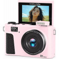 Yonis Appareil photo Numérique 8K écran ips 3 pouces Zoom 18x wifi rose Appareil photo compact - vue 1